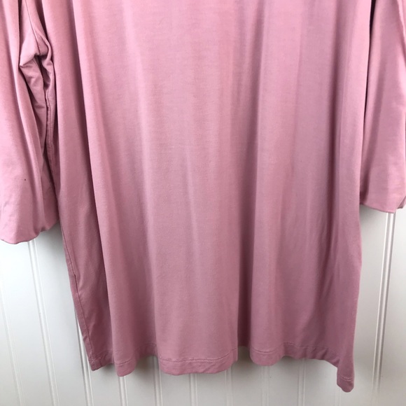 Coco Y Club Light Dusty Pink Tunic Top XXL, Scoop Neck, Cute Sleeves - Picture 5 of 9